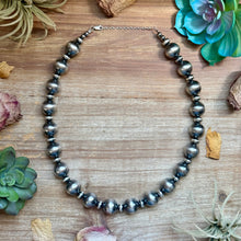 Load image into Gallery viewer, 16mm Graduated Sterling Silver Pearl Statement Necklace