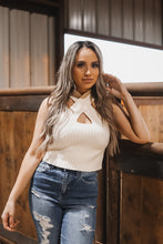 Load image into Gallery viewer, The Cross Neck Sleeveless Sweater