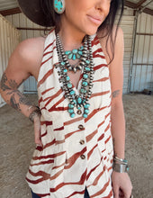 Load image into Gallery viewer, The Taupe Zebra Halter Top