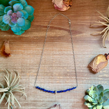 Load image into Gallery viewer, 17-Inch Lapis Nugget &amp; Sterling Silver Necklace