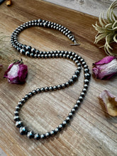 Load image into Gallery viewer, NFR Collection Necklace – Graduated Sterling Silver Pearls 8mm to 14mm  46.5"