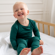 Load image into Gallery viewer, Toddler/Kids Bamboo Pajamas - Forest Green