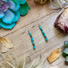 Load image into Gallery viewer, Turquoise Cube Dangle Earrings