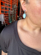 Load image into Gallery viewer, Golden Hill Turquoise Dangle Earrings – Sterling Silver, Post Style, USA Made