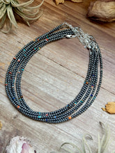 Load image into Gallery viewer, Sterling Silver Pearl &amp; Gemstone Cube Necklace — Pick Your Favorite