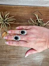 Load image into Gallery viewer, Black Onyx Oval Ring – Sterling Silver – Sizes 7.5 &amp; 8