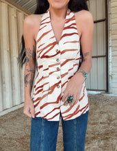 Load image into Gallery viewer, The Taupe Zebra Halter Top