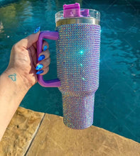 Load image into Gallery viewer, Solid Rhinestone Tumblers