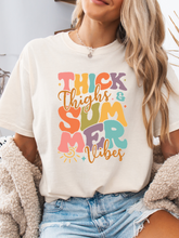 Load image into Gallery viewer, Thick Thighs And Summer Vibes Graphic