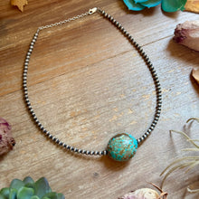 Load image into Gallery viewer, Rare Mine 8 Turquoise &amp; Sterling Silver Pearl Necklace