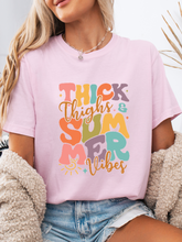 Load image into Gallery viewer, Thick Thighs And Summer Vibes Graphic