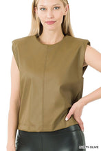 Load image into Gallery viewer, Faux leather tank
