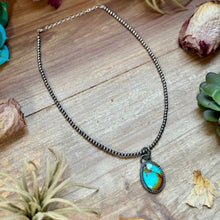 Load image into Gallery viewer, ***FREE Sterling Silver Pearl Necklace + MJ Oval Turquoise Pendant