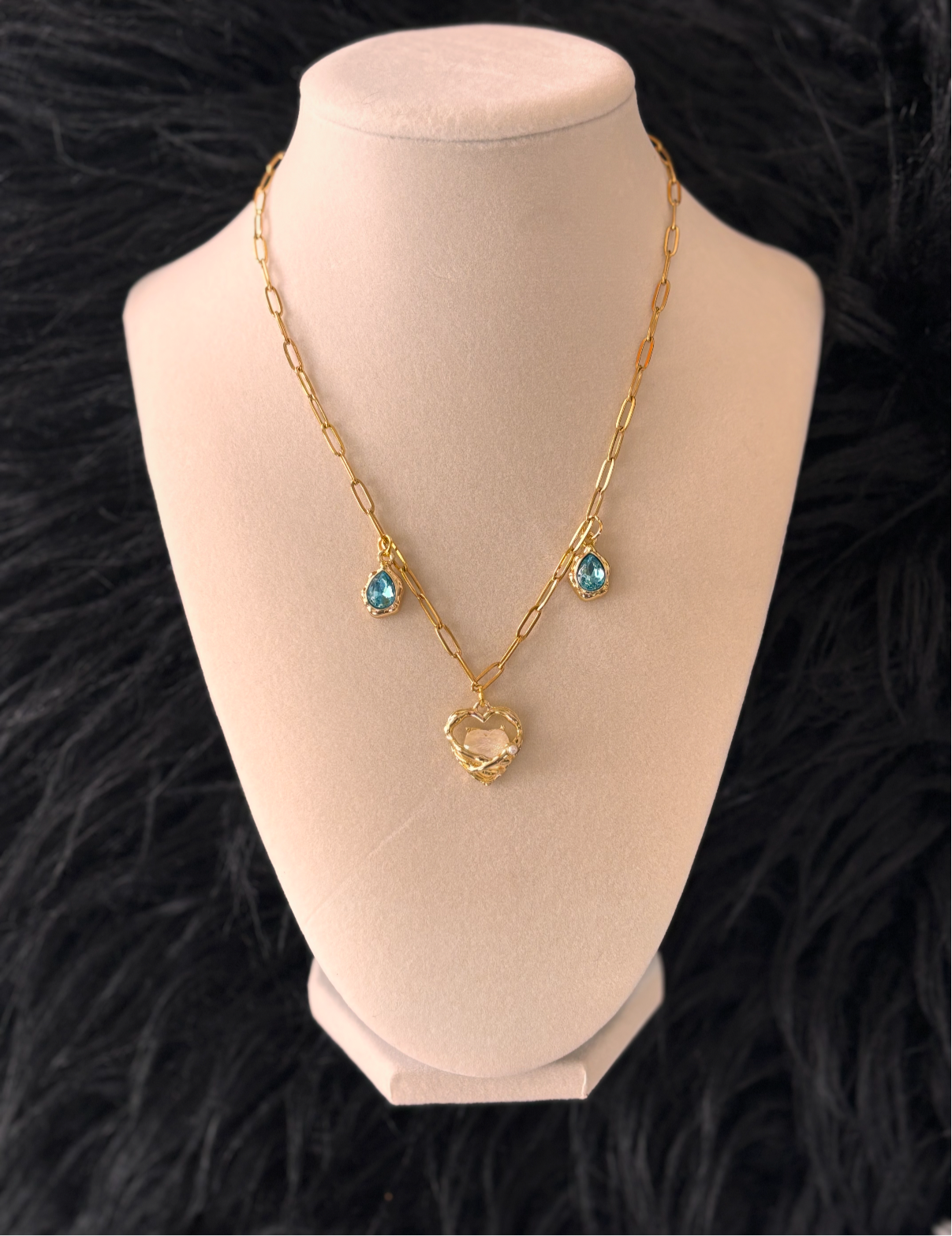 Aquamarine Charm Necklace
