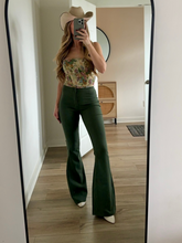 Load image into Gallery viewer, Fiona High Waisted Bell Bottom Flare Jeans - Olive