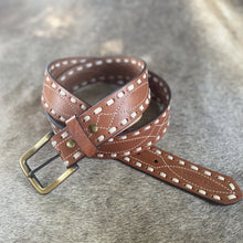 Load image into Gallery viewer, The Classic Buckstitch Belt - saddle