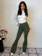 Load image into Gallery viewer, Fiona High Waisted Bell Bottom Flare Jeans - Olive