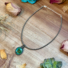 Load image into Gallery viewer, ***FREE Sterling Silver Pearl Necklace + MJ Green Turquoise Pendant