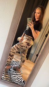 Camo Sherpa Jogger Pants