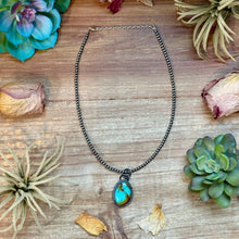 Load image into Gallery viewer, ***FREE Sterling Silver Pearl Necklace + MJ Oval Turquoise Pendant