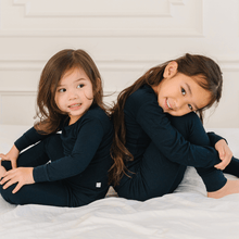 Load image into Gallery viewer, Toddler/Kids Bamboo Pajamas - Midnight Black
