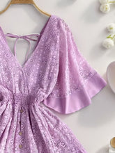 Load image into Gallery viewer, PREORDER: Hope Ruffle Hem Lace Mini Dress