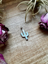 Load image into Gallery viewer, Cactus Pendant with White Opal – Sterling Silver – Fits 4mm Pearls