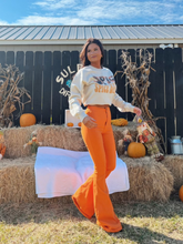 Load image into Gallery viewer, Fiona High Waisted Bell Bottom Flare Jeans - Orange
