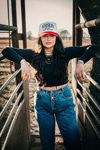 Load image into Gallery viewer, Whiskey Bent Hell Bound Trucker Hat