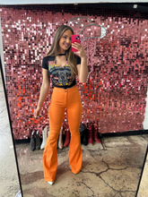 Load image into Gallery viewer, Fiona High Waisted Bell Bottom Flare Jeans - Orange