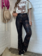 Load image into Gallery viewer, Fiona High Waisted Bell Bottom Flare Jeans - Snakeprint
