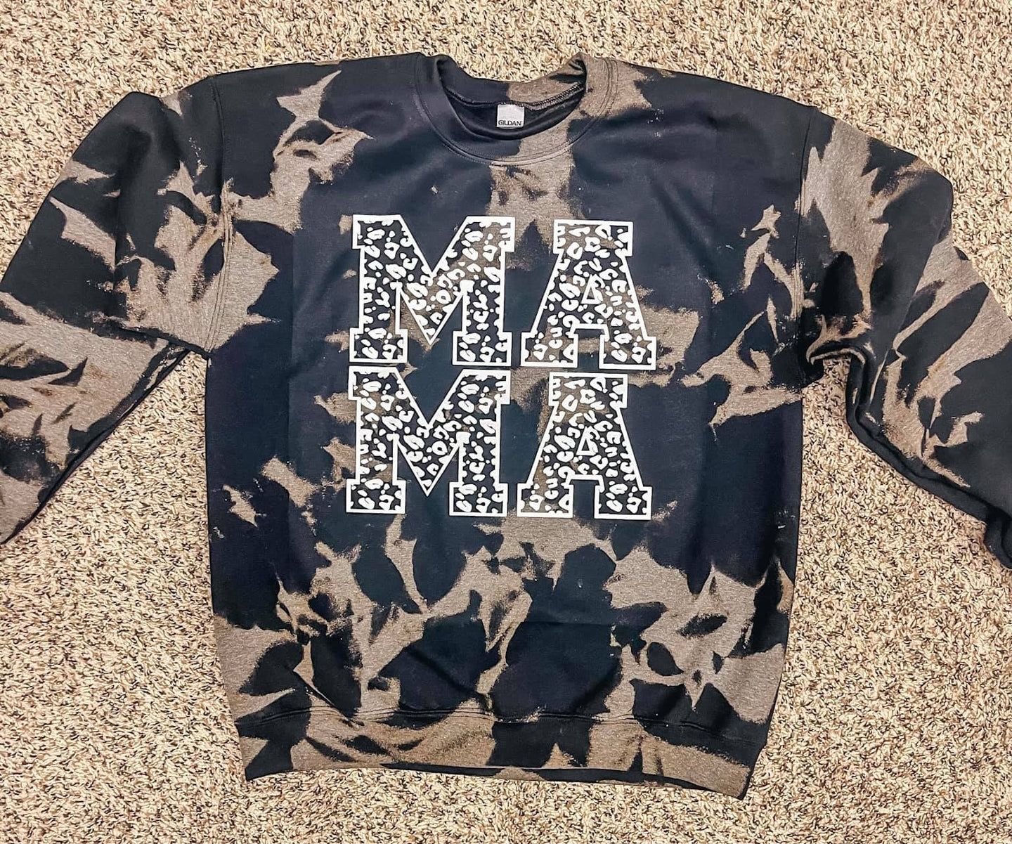 Reverse bleached Blank or Mama crewneck