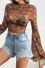 Load image into Gallery viewer, PREORDER: Saylor Mock Neck Flared Sleeve Top