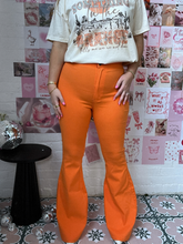 Load image into Gallery viewer, Fiona High Waisted Bell Bottom Flare Jeans - Orange