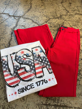 Load image into Gallery viewer, All American Flare Bundle (1 Fiona Flares + 1 Graphic Tee)