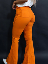Load image into Gallery viewer, Fiona High Waisted Bell Bottom Flare Jeans - Orange
