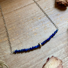 Load image into Gallery viewer, 17-Inch Lapis Nugget &amp; Sterling Silver Necklace