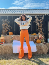 Load image into Gallery viewer, Fiona High Waisted Bell Bottom Flare Jeans - Orange