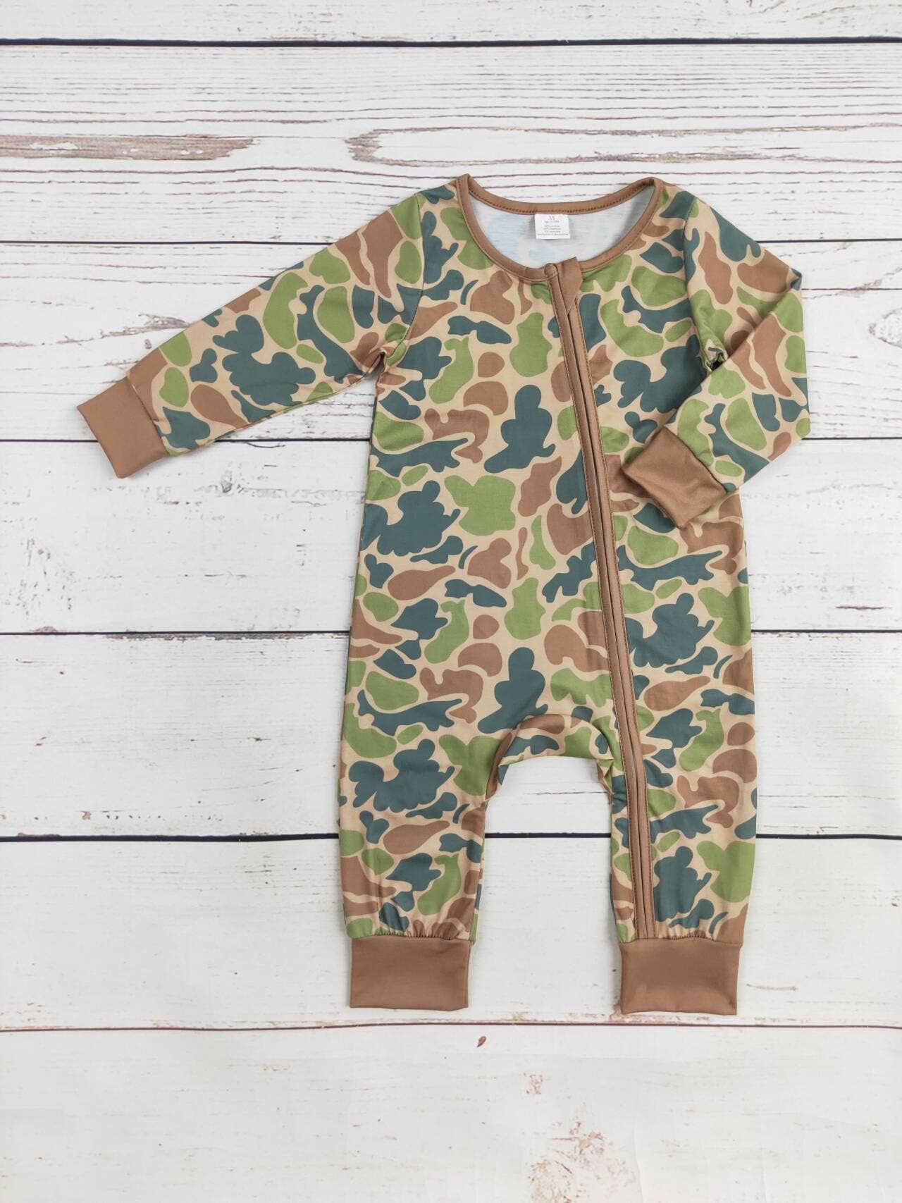 Baby Camouflage Bamboo Zip Sleeper