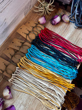 Load image into Gallery viewer, 11 options Deer Skin Leather Hoop Earrings – 11"