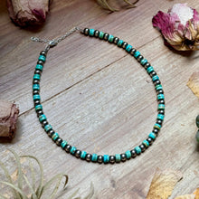Load image into Gallery viewer, Sterling Silver Pearl &amp; Heishi Choker – 14" + Extender – 6mm