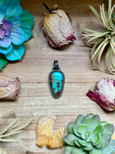 Load image into Gallery viewer, MJ Turquoise Sterling Silver Pendant – Triangle Shape