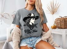 Load image into Gallery viewer, Wild And Free Cowgirl Graphic Tee