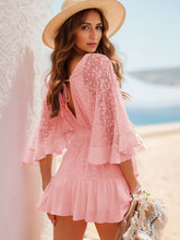 Load image into Gallery viewer, PREORDER: Hope Ruffle Hem Lace Mini Dress