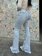 Load image into Gallery viewer, Keep Up Flare Acid/Dark Wash Jeans