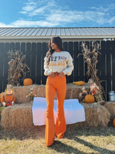 Load image into Gallery viewer, Fiona High Waisted Bell Bottom Flare Jeans - Orange