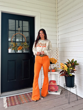 Load image into Gallery viewer, Fiona High Waisted Bell Bottom Flare Jeans - Orange