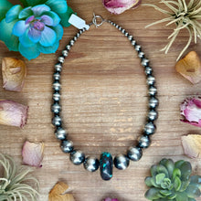 Load image into Gallery viewer, 19” Graduated Turquoise Rondelle Necklace