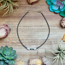 Load image into Gallery viewer, White Buffalo Nugget &amp; Sterling Silver Torpedo Necklace