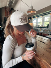 Load image into Gallery viewer, Runnin' on Coffee &amp; Good Vibes Trucker Hat